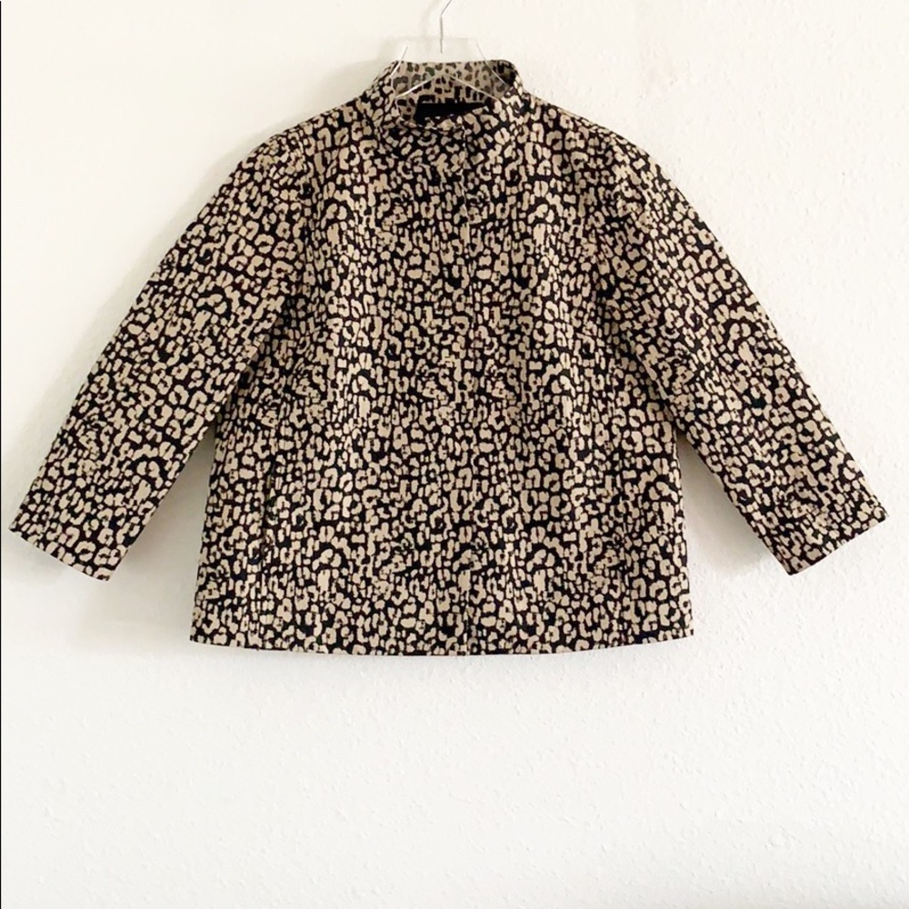 Lafayette 148 New York Leopard Print Jacket Size P